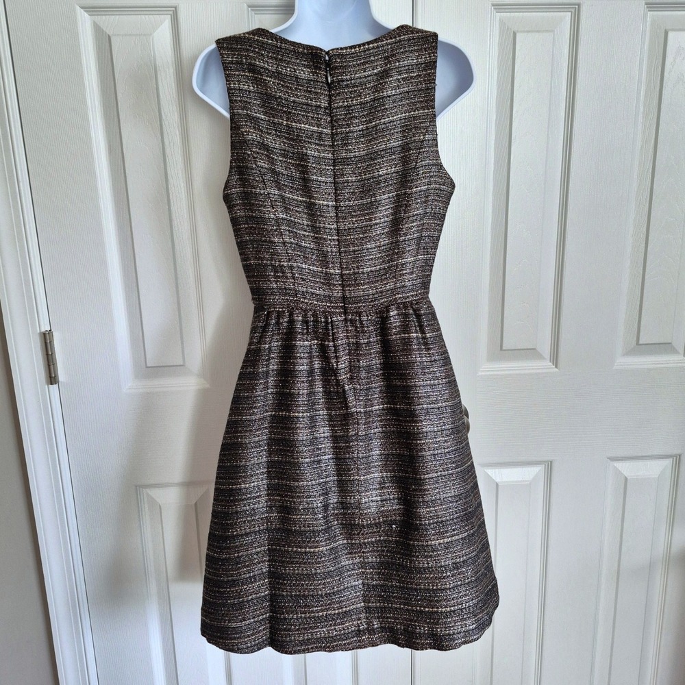 Anthropologie Moulinette Soeurs Glissade dress black metallic tweed size 6 - Picture 11 of 15